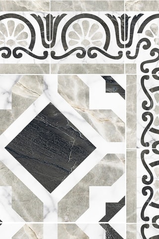 Alfombra vinílica Isis Negro y blanco