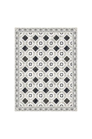 Alfombra vinílica Isis Negro y blanco