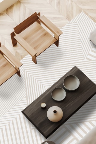 Alfombra vinílica Ática Gris y blanco