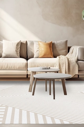 Alfombra vinílica Ática Gris y blanco