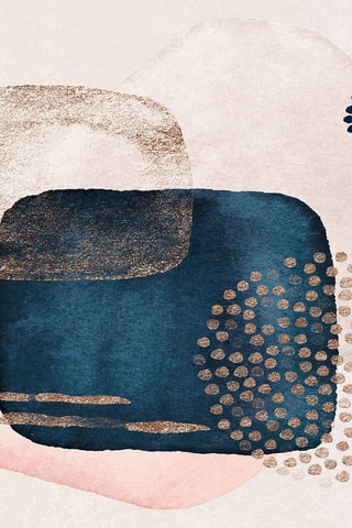 Alfombra vinílica Lara Crudo y azul cobalto