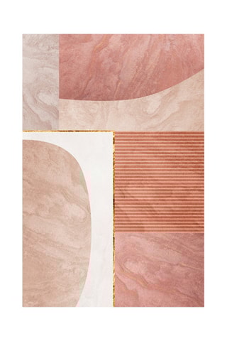 Alfombra vinílica Gstaad Rosa y marrón