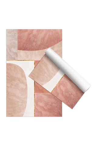 Alfombra vinílica Gstaad Rosa y marrón