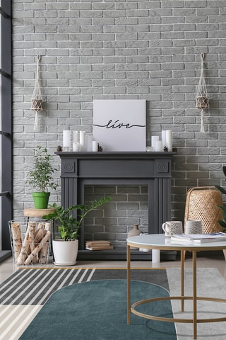 Alfombra vinílica Quinta Avenida - Verde y gris