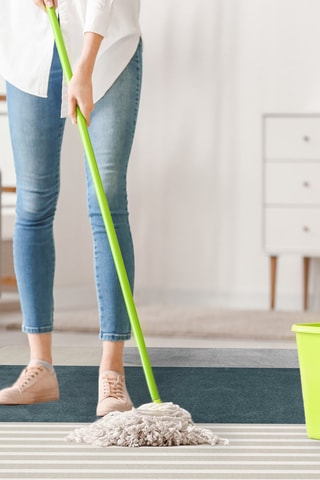 Alfombra vinílica Quinta Avenida - Verde y gris