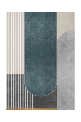 Alfombra vinílica Quinta Avenida - Verde y gris