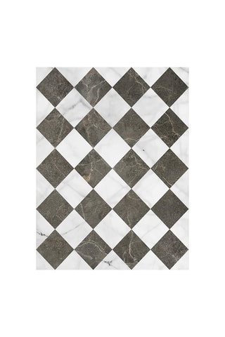 Alfombra vinílica Gadir Chocolate - Negro y blanco