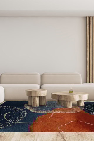 Alfombra vinílica Alexandra - Rojo y azul