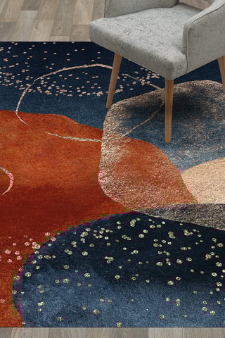 Alfombra vinílica Alexandra - Rojo y azul