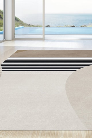 Alfombra vinílica Kaori Topo y negro