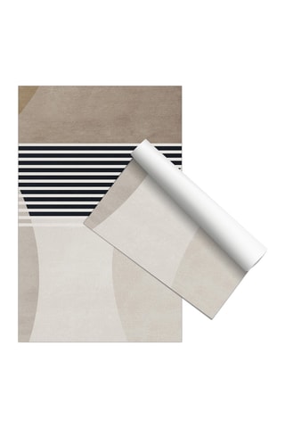 Alfombra vinílica Kaori Topo y negro