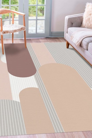 Alfombra vinílica Mai Gris y marrón