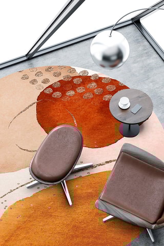 Alfombra vinílica Agata Naranja y crudo