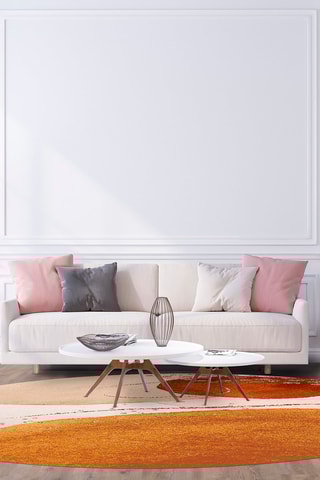 Alfombra vinílica Agata Naranja y crudo