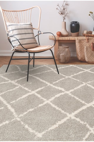 Alfombra vinílica Zoraida   Gris y blanco