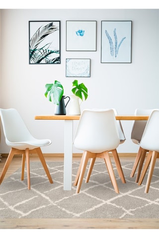 Alfombra vinílica Zoraida   Gris y blanco