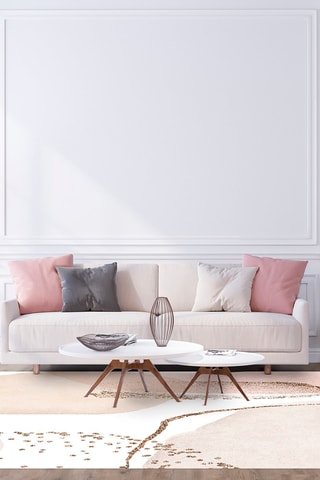 Alfombra vinílica Kira Rosa empolvado y blanco