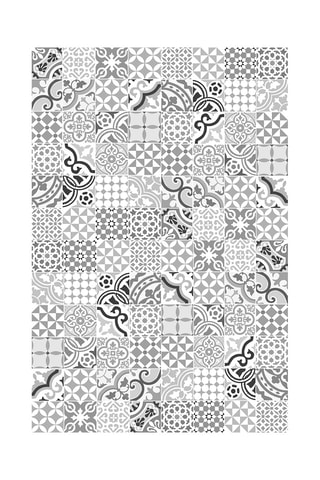 Alfombra vinílica Chamonix   Gris y blanco 