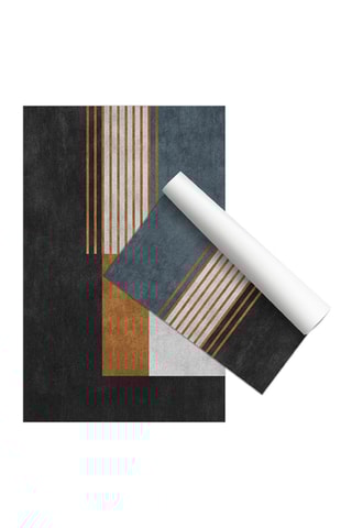 Alfombra vinílica Albertville Negro y camel