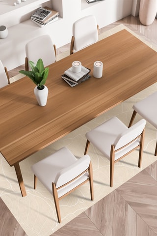 Alfombra vinílica Hojas Beige