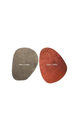 2 alfombras vinílicas Forma Gris piedra y rojo