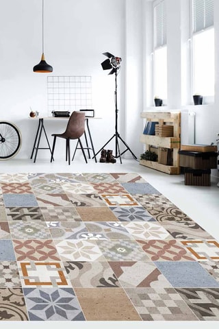 Alfombra vinílica Home Tiles Vintage 3 - Beige