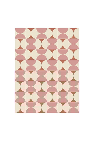 Alfombra vinílica Melissa - Rosa y beige