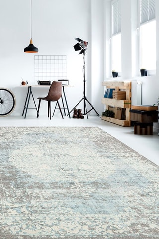 Alfombra vinílica Megrez Gris y blanco