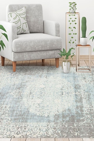 Alfombra vinílica Megrez Gris y blanco