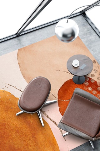 Alfombra vinílica Agata Naranja y crudo