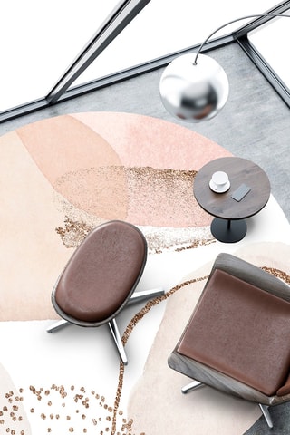 Alfombra vinílica Kira Rosa empolvado y blanco