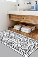 Alfombra vinílica Parisian - Negro y blanco