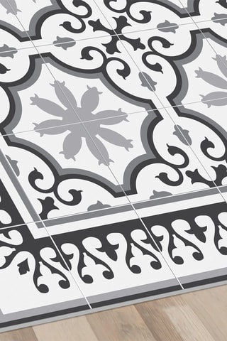 Alfombra vinílica Parisian - Negro y blanco