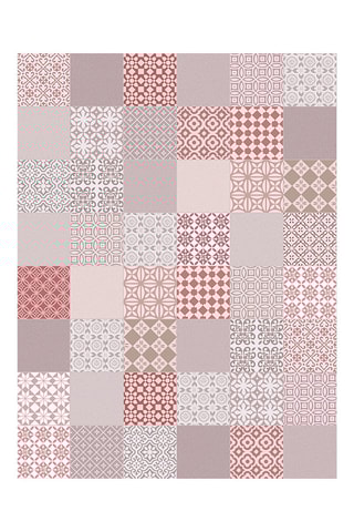 Alfombra vinílica Rossana - Rojo y gris