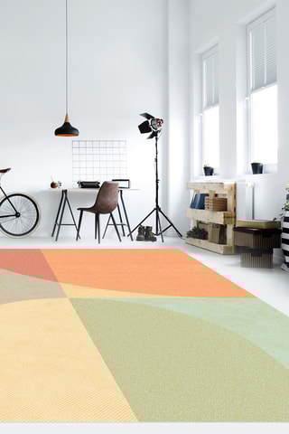 Alfombra vinílica Palm Springs - Amarillo y verde