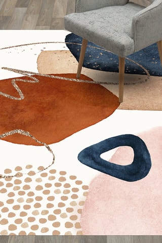 Alfombra vinílica Anastasia - Marrón y beige