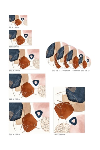 Alfombra vinílica Anastasia - Marrón y beige