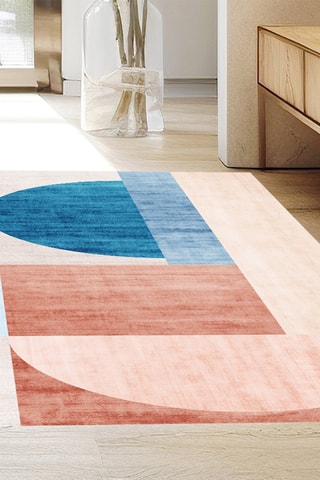 Alfombra vinílica Megève Rosa y azul