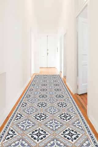 Alfombra vinílica Aristocracy - Marrón y gris