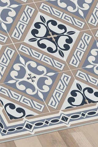 Alfombra vinílica Aristocracy - Marrón y gris