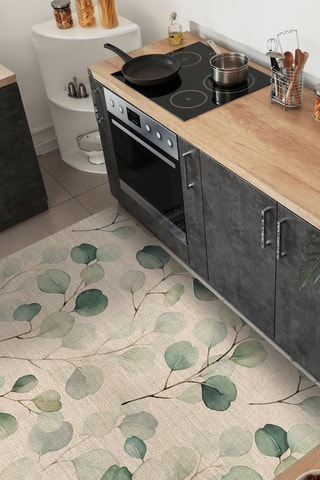 Alfombra Mirta - Verde y beige