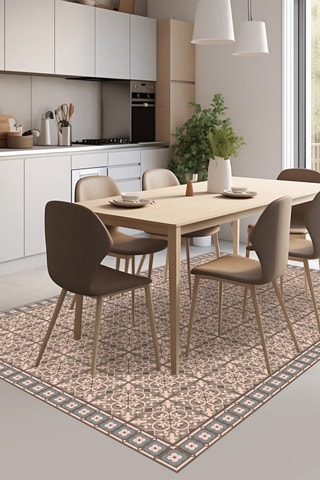 Alfombra Melides - Rojo y gris