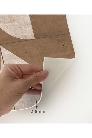 Alfombra vinílica Walter - Marrón y beige