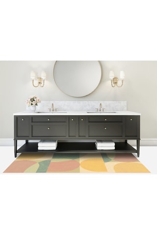 Alfombra Mojave - Amarillo y rosa