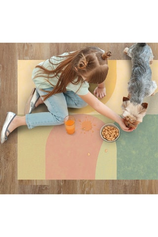 Alfombra Mojave - Amarillo y rosa