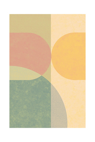 Alfombra Mojave - Amarillo y rosa