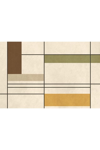 Alfombra vinílica Arcadia - Crema y amarillo