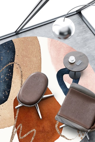 Alfombra vinílica Anastasia - Marrón y blanco