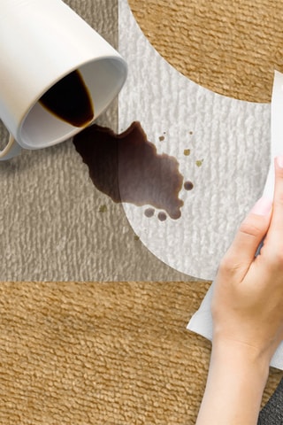 Alfombra vinílica Radiance - Beige y mostaza