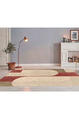 Alfombra vinílica WineGlam - Rojo y marrón